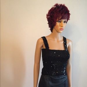 Black Sequined Top
